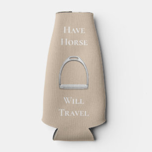 Porta-garrafa "Ter Cavalo Vai Viagem", Beige Equestre