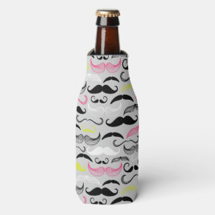 Porta-garrafa Teste padrão do bigode, estilo retro