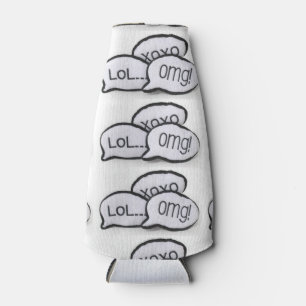 PORTA-GARRAFA TEXTO, TWITTER/FACEBOOKING KOOZIE-COOLER