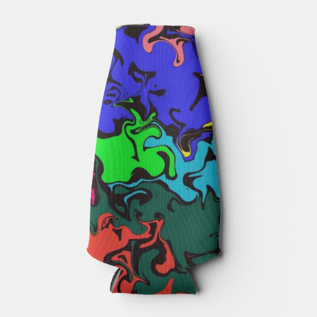 Porta-garrafa Torres Coloridos abstrato / (Frente)