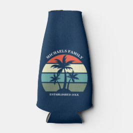 Porta-garrafa Tropical Palm Tree Blue Sunset Beach Party Summer