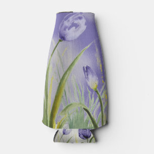 Porta-garrafa Tulipas de Primavera púrpura