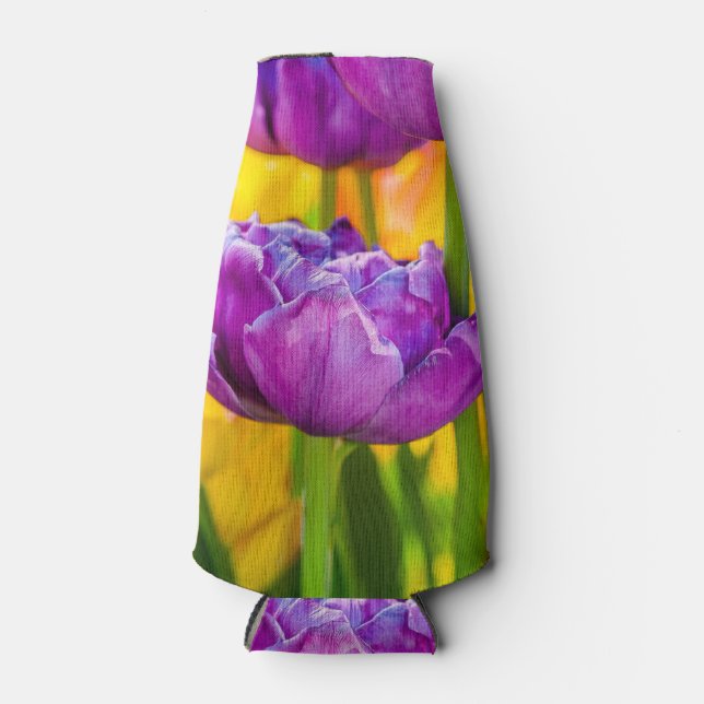 Porta-garrafa Tulipas Encantando Rosa Profundo (Frente)