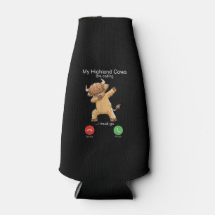 Porta-garrafa Vaca do Terreno Escocês está Chamando