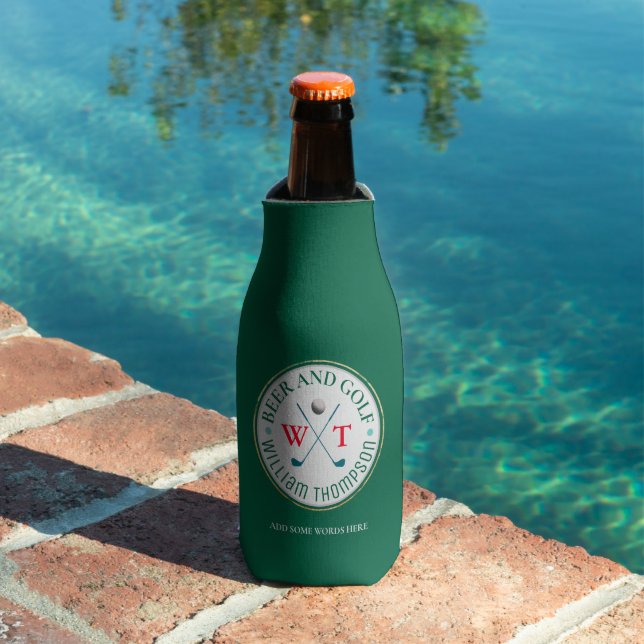 Porta-garrafa Verde-Jogador de Golfe de Cerveja e GOLFE (Piscina in situ)
