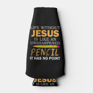Porta-garrafa Vida Sem Jesus Engraçado Fé Religiosa Cristã