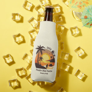 Porta-garrafa Vintage Beach Sunset Vacset surf laranja castanho