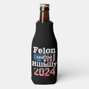 Porta-garrafa Vintage Felon & Hillbilly Trump Vance 2024