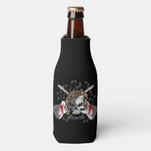 Porta-garrafa Vintage Rock Skull e Guitars Bottle Cooler