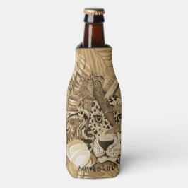 Porta-garrafa Wild sepia leopard