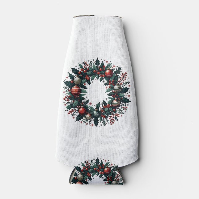 Porta-garrafa Wreath Natal (Frente)