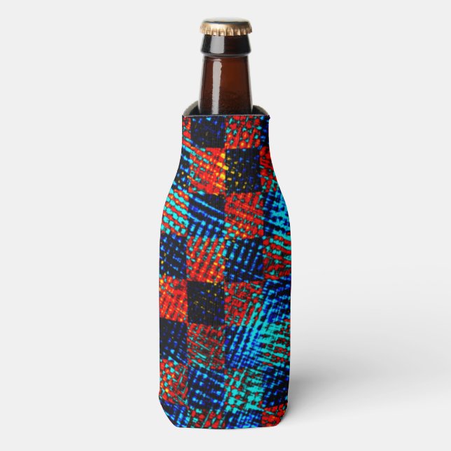 Porta-garrafa Xinglaranja, azul, falso sujo ou manchado. (Frente da Garrafa)