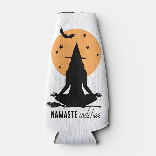 Porta-garrafa Yoga Bruxa Contemporânea do Halloween (Frente)