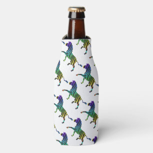 Porta-garrafa Zebra Black e Rainbow Silhouette