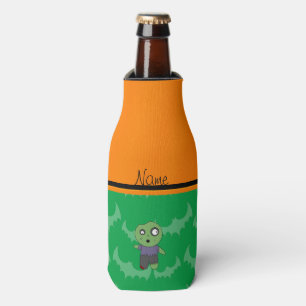 Porta-garrafa Zombie verde de nomes personalizados