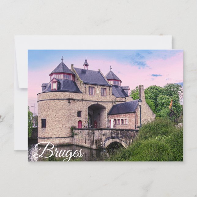 Porta histórica da cidade em Bruges (Frente)
