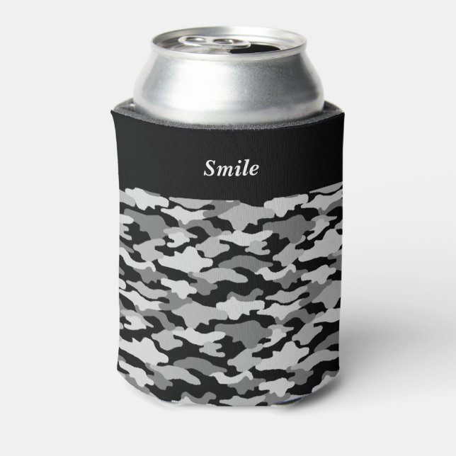 PORTA-LATA 文字　カスタマイズ　迷彩　ブラック 缶クーラー (Can Back)