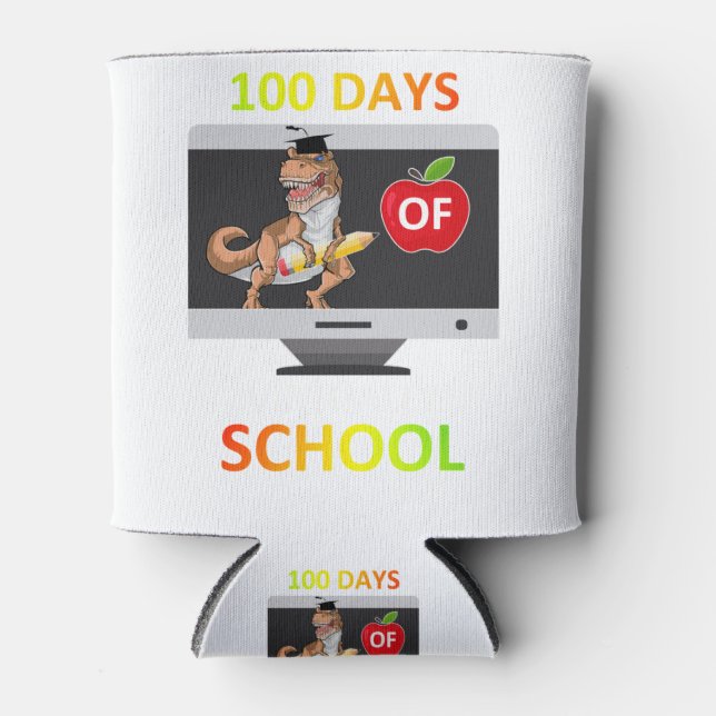 Porta-lata 100 Dias De Estudante De Aprendizagem Virtual Esco (Frente)