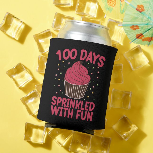Porta-lata 100 Dias Empurrados Com Cupcake De Diversão (Verão in situ)