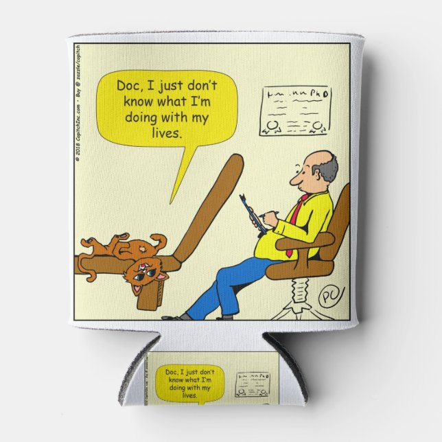 Porta-lata 1082 O Que Estou Fazendo Com O Cartoon "Minhas Vid (Frente)