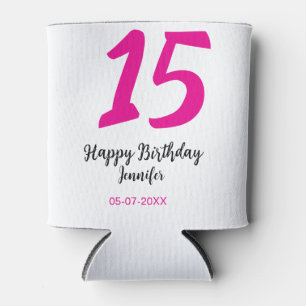 Porta-lata 15 aniversário quiencenera adicionar data ano mode