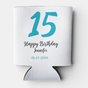 Porta-lata 15 aniversário quiencenera adicionar data ano temp