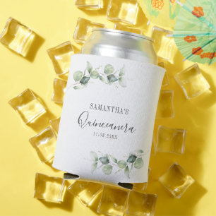 Porta-lata 15 Birthday Eucalyptus Greenery Quinceanera