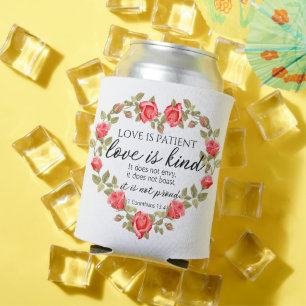 Porta-lata 1 Corintianos 13:4 O amor é o coração floral do pa