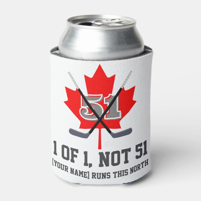 Porta-lata 1 de 1 não 51 Maple de Identidade Canadiana Hockey (Can Front)
