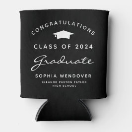 Porta-lata 2024 O Graduação Clássico em Branco Preto Pode Ser