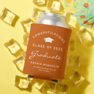 Porta-lata 2026 Graduação Can Cooler Laranja Queimado Clássic