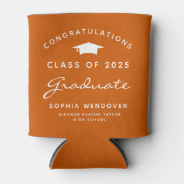 Porta-lata 2026 Graduação Can Cooler Laranja Queimado Clássic