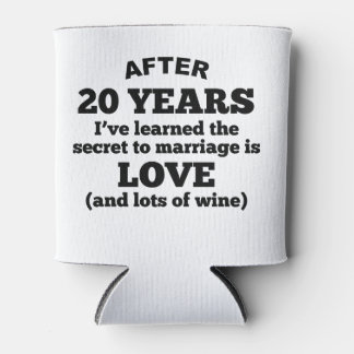 Porta-lata 20 Anos De Amor E Vinho
