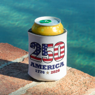 Porta-lata 250 Desenho de Bandeira Patriótica da América 17