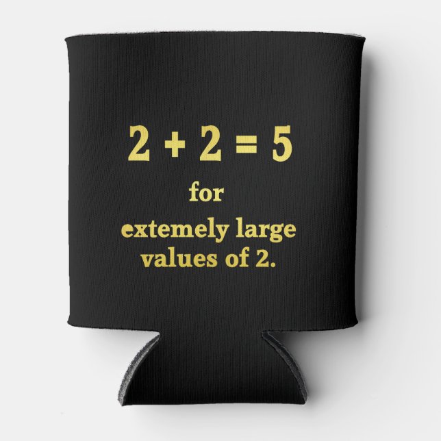 Porta-lata 2 + 2 = 5 Piada Matemática Divertida (Frente)