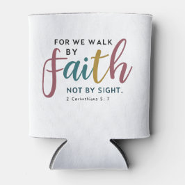 Porta-lata 2 Coríntios 5:7 Escrito à Mão Caminhamos pela Fé