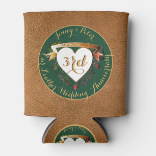 Porta-lata 3º Aniversário do Casamento Couve (Imagem) Cooler
