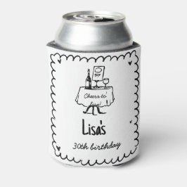 Porta-lata 30 de Coquetel de Escrivação à Mão, aniversário de