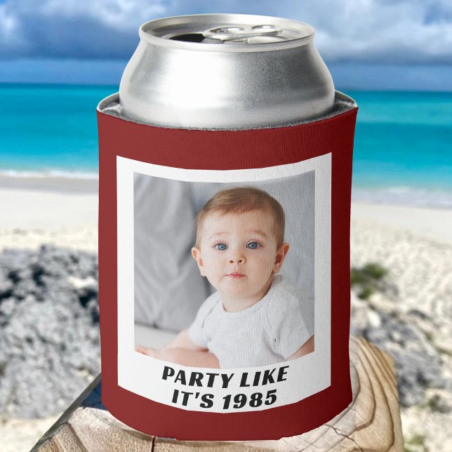 Porta-lata 30 de Foto Personalizada 40ª Festa de aniversário  (Criador carregado)