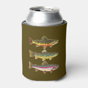 Porta-lata 3 Bonitas trutas, pesca de moscas, Angler
