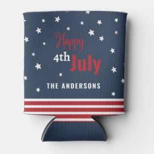 Porta-lata 4º partido vermelho branco e azul