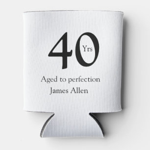Porta-lata 40 anos envelhecido à perfeição nome de aniversári
