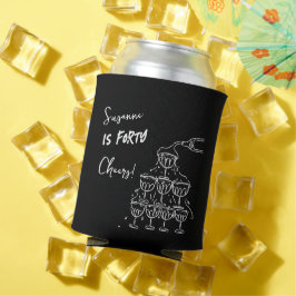 Porta-lata 40 years Birthday Champagne tower funky