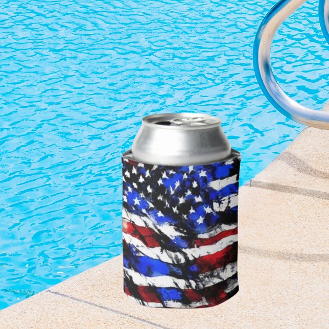 Porta-lata 4 de julho "American Flag" Cooler (Criador carregado)