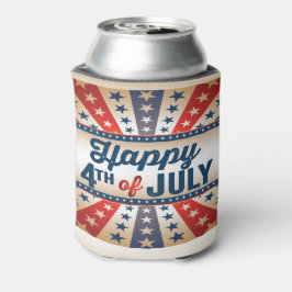 Porta-lata 4 de julho Nome Personalizado em Baixo