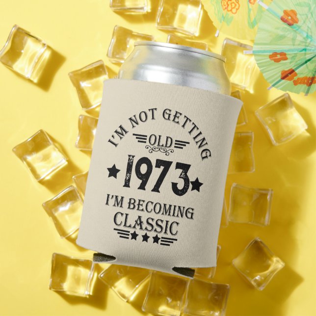 Porta-lata 50ª festa de aniversário personalizada (Verão in situ)