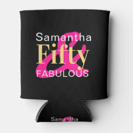 Porta-lata 50ª Festa de aniversário Personalizada Cinquenta F