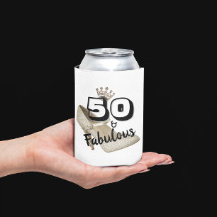 Porta-lata 50 E Fabuloso Aniversário Dourado Negrito