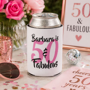 Porta-lata 50 e Fabuloso Aniversário Personalizado
