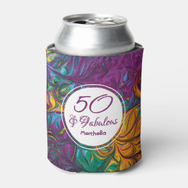 Porta-lata 50 e fabuloso aniversário personalizado de Abstrat